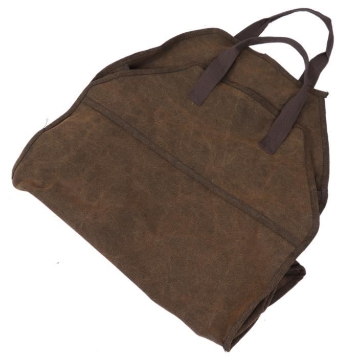 Sac à Bois De Chauffage En Toile - Grand Sac Transport Avec Poignée Et Bandoulière - Pour Cheminée, Poêle, Camping