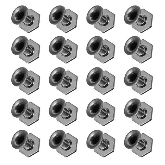 60 Rivets Réparation Toit Voiture - Fixation Intérieure Plafond Gris Universel