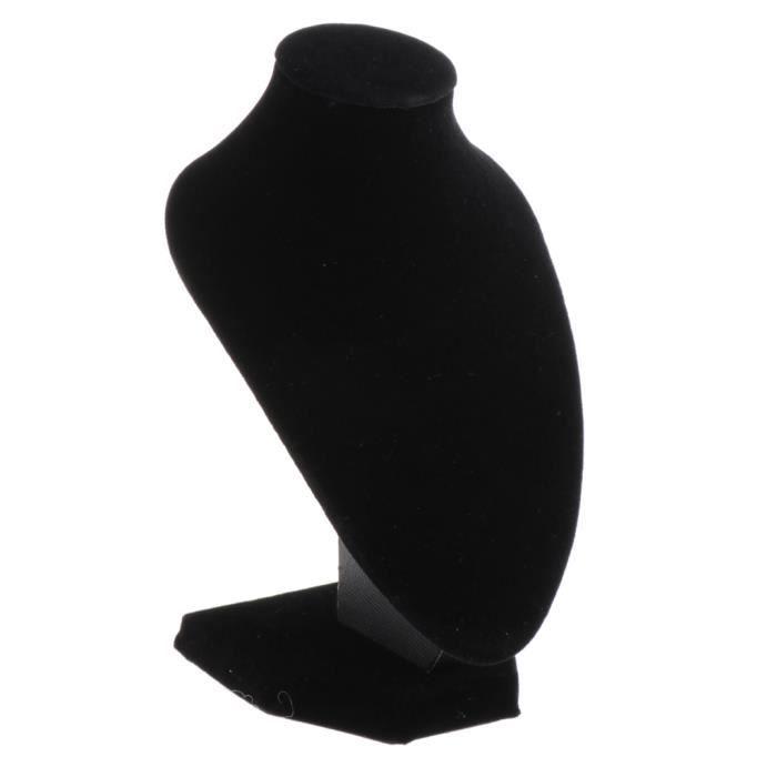 Porte Bijoux Mannequin Buste en Bois Velours Présentation pour Bague