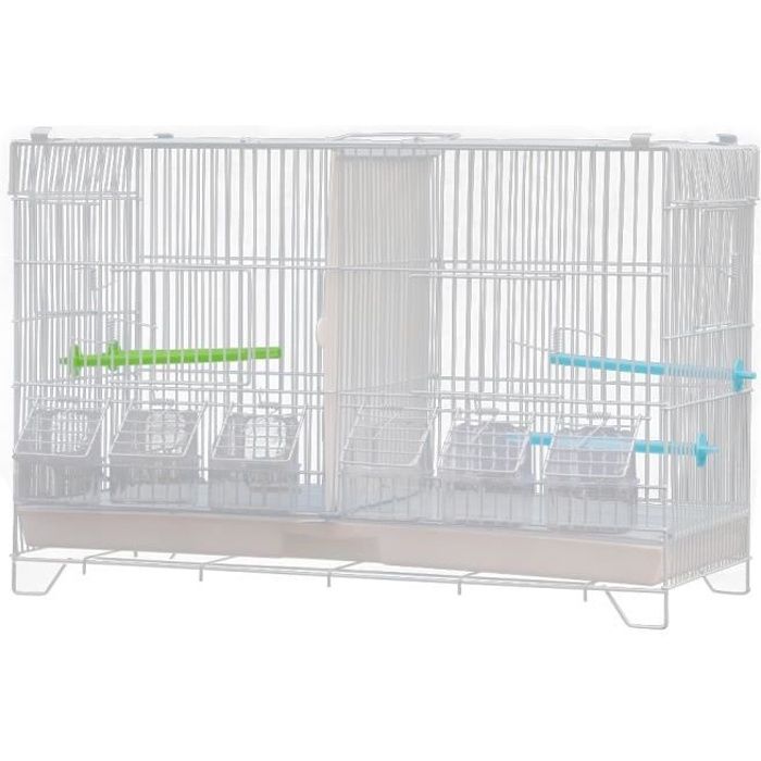 huole. cage pour canaris et petits oiseaux exotiques, métal vernis blanc et bac de cage en plastique 60*26*39,5cm