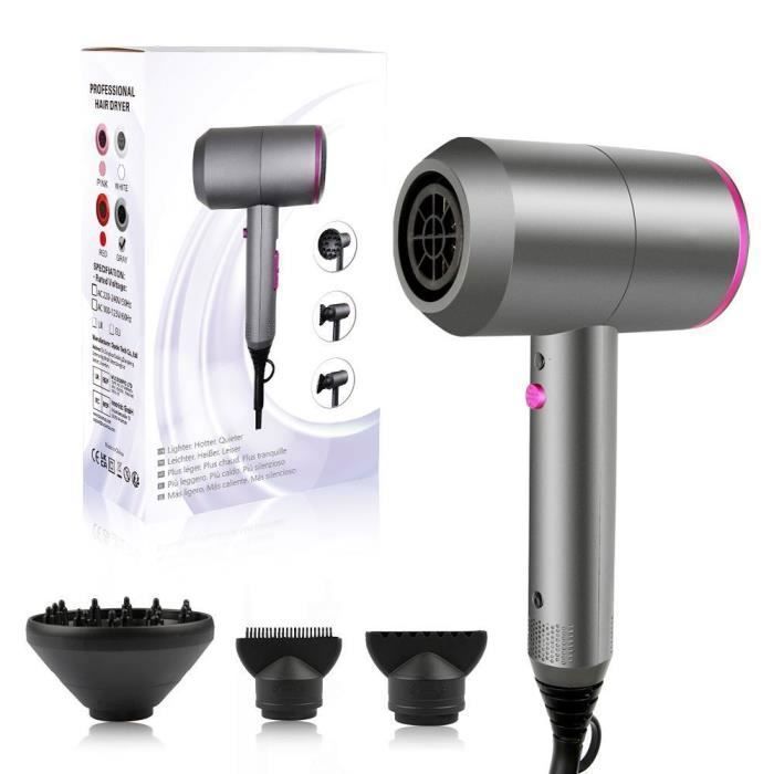 Sèche-cheveux Ionique 2000W HappyGoo Professionnel Hair Dryer 1 ...
