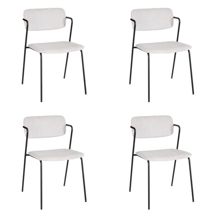 Lot De 4 Ou 8 Chaises De Salle à Manger En Velours Et Métal - Design Moderne - Couleur Au Choix