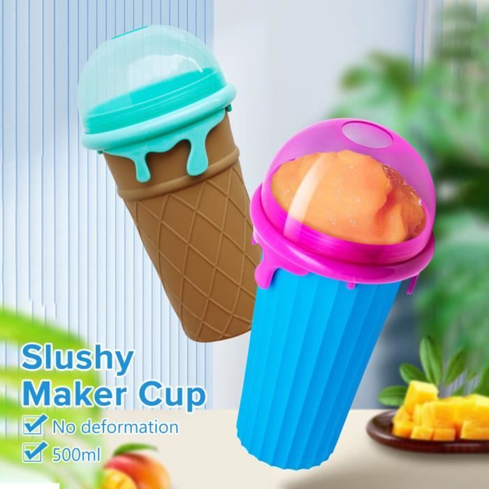 2pcs-Slushy Cup Slushie Maker Cup Gobelet Granita Frozen Magic Smoothie