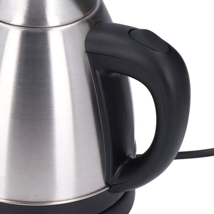 Bouilloire à Café Navaris 1L - Acier Inox Avec Thermomètre Et Bec Verseur - Pour Infusion Précise - Poignée Bois