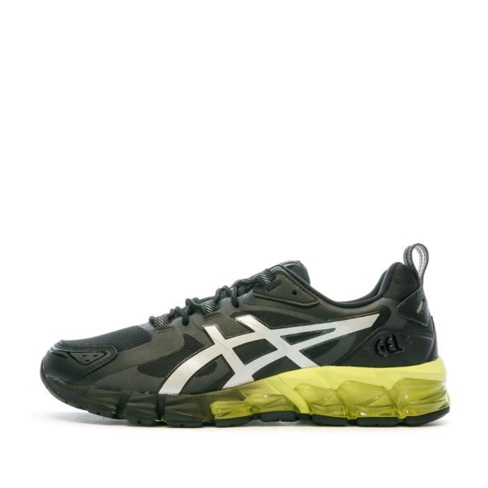 Baskets Homme Asics Gel-quantum 182 - Noir/Jaune - Chaussures basses - Renfort aux talon - Bandes Asics