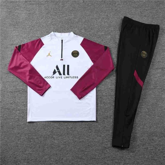Nouveau Ensemble Survetement de Foot Paris PSG ALL Blanc 2019/20
