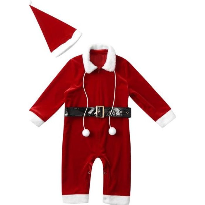 Dpois Ensemble Noel Bebe Fille Garcon Barboteuse Naissance Pyjama Noel Body Combinaison Grenouillere Chapeau Noel Pere 6 Mois 4 Ans Rouge Cdiscount Pret A Porter