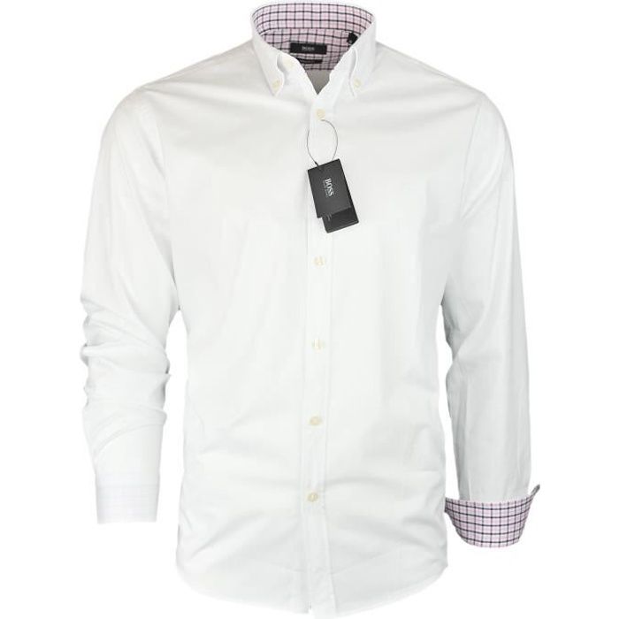 Chemise blanche homme online hugo boss