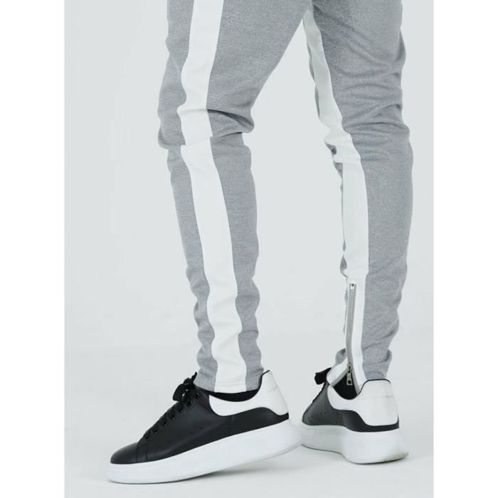 Pantalon Affaissé Gothique Déchiré Pour Hommes Avec Bretelles - Design Punk