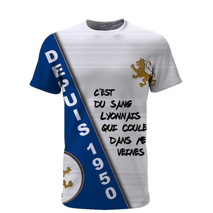 T-shirt Lyon - T-shirt Lyonnais France (neuf)