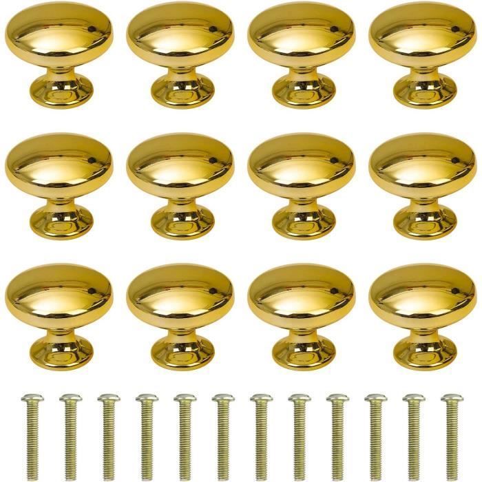 Boutons de Tiroir - NETBOAT - 30mm - Lot de 12 - Aluminium - Finition Brillante