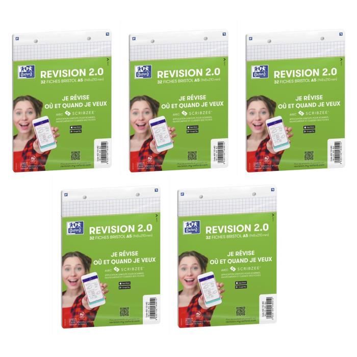 Fiche Bristol A5 Perforées Collectivitu00e9 Service | FICHES BRISTOL OXFORD REVISION 2.0 A6 NON Fiche De Revision