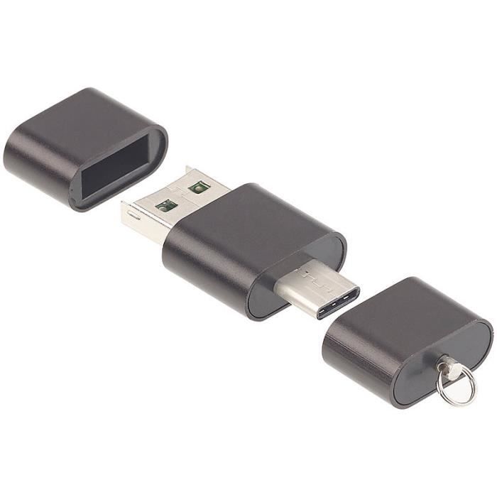 Lecteur de carte Micro SD pour ports USB A et C