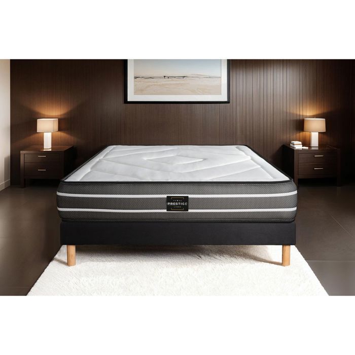 Ensemble Exclusive 180 x 200 cm sommier Kit Noir Ensemble Exclusive 180 x 200 cm sommier Kit Noir