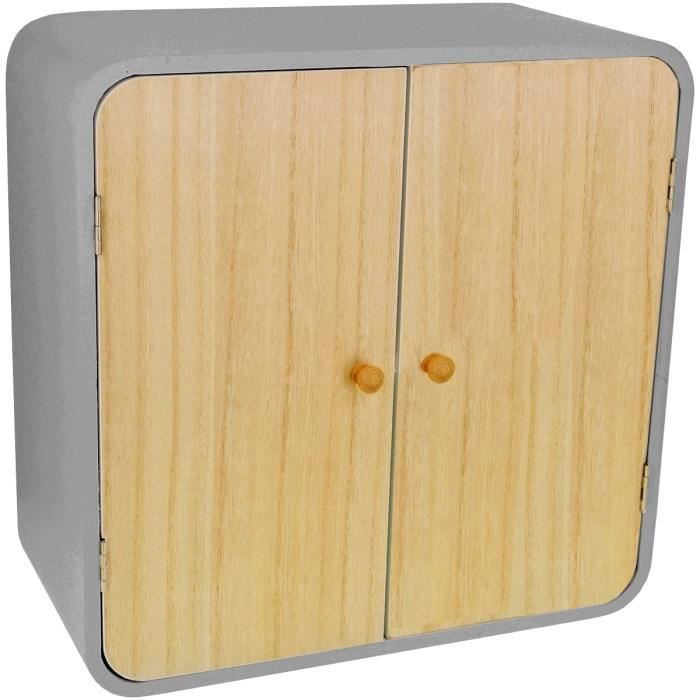 Armoire Murale Design Scandinave 2 Etageres Salle De Bain