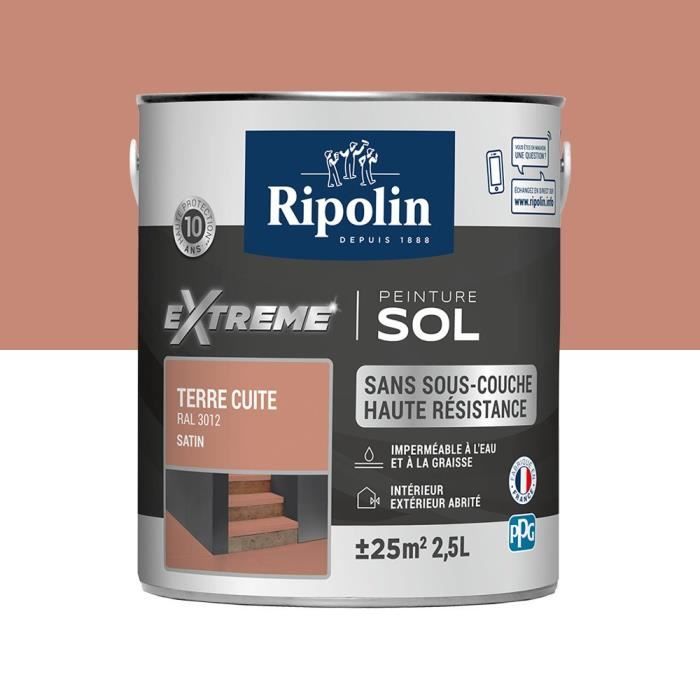 RIPOLIN PROTECTION EXTREME SOL TERRE CUITE RAL30 Satin 2,5 L