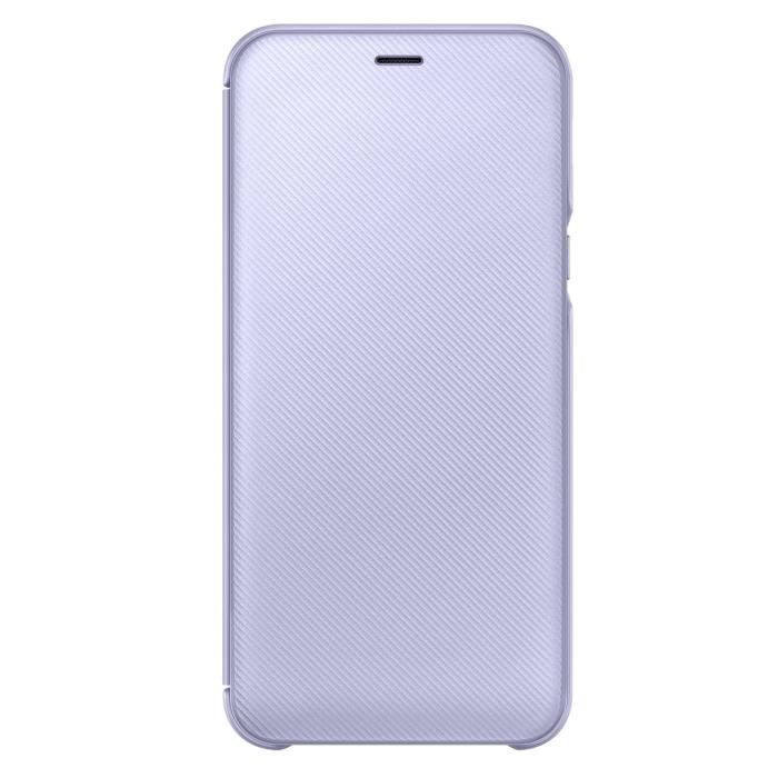 Etui Flip Wallet - Samsung - Galaxy A6 2018 - Violet - Design slim - Rabat protecteur