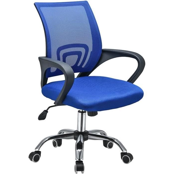 Chaise de Bureau - SANAG - A195 - Tissu à Mailles - Réglable en Hauteur