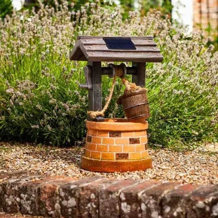Fontaine solaire Bain d'Oiseaux aspect pierre