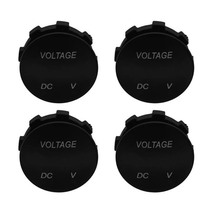 Voltmètre LED Numérique étanche - 12V-24V Voiture, écran Vert, Dimensions 3,5x2,7 Cm - 11