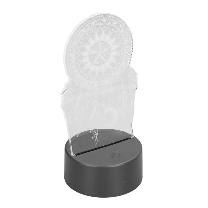 Veilleuse 3D Cristal Rose 'Je T'aime' – LED Multicolore – Cadeau Noël – Portable