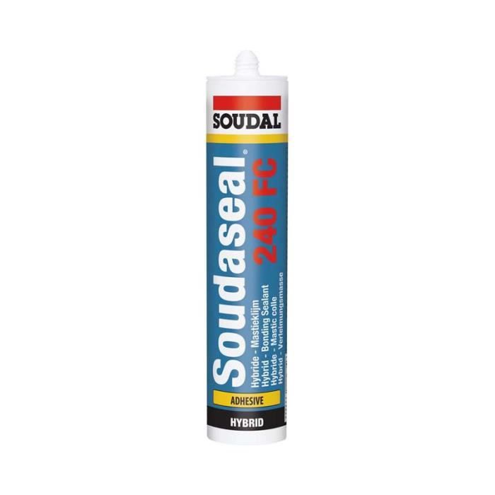 Mastic-colle Soudal HY40 290ml - Blanc - Élastique, Adhésif Universel - Pour Joints Et Collages
