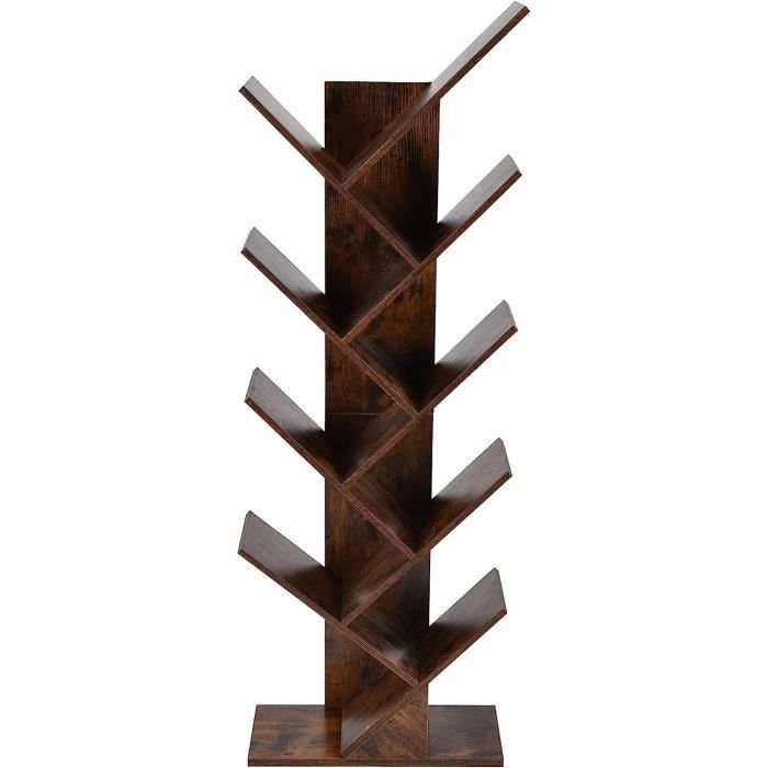 YMYNY Bibliothèque d'arbre, Étagère à Livres sur Pied, Étagère de Rangement pour Magazines, CD, pour Salon, Chambre, Bureau, 40.5 cm, Marron Rustique YMYNY Bibliothèque d'arbre, Étagère à Livres sur Pied, Étagère de Rangement pour Magazines, CD, pour Salon, Chambre, Bureau, 40.5 cm, Marron Rustique