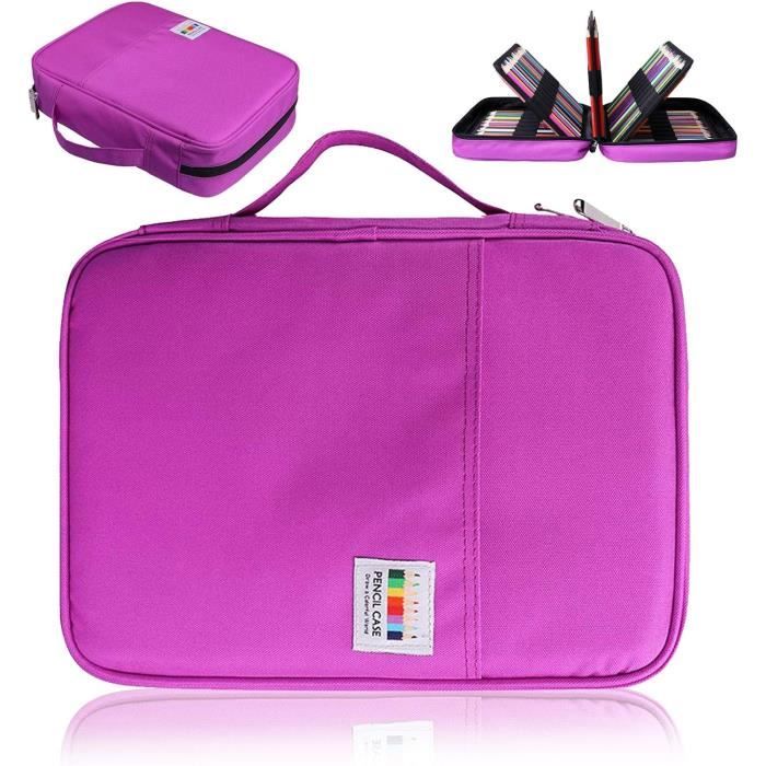 Étui Crayons 220 Emplacements TOPINCN - Organisateur 4 Couches Pour Crayons De Couleur Et Stylos - Portable Et Spacieux - 3