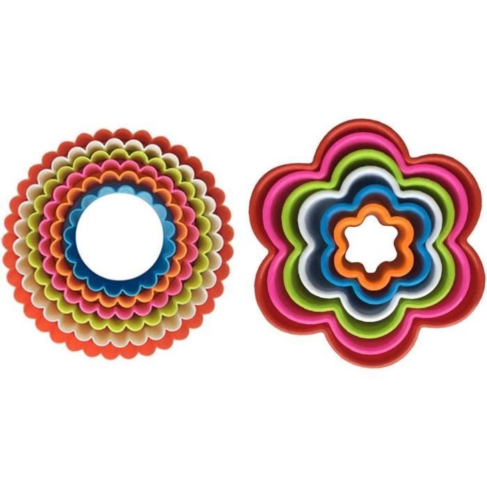 Lot De 4 Emporte-pièces à Cupcakes En Plastique - 59x62 Mm, 2 Rouges
