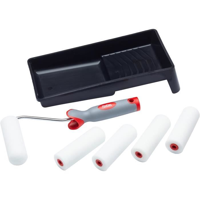 Peinture Mur Exterieur ProDec Rouleau 225 Mm X 44 Mm Poils Longs En Laine Mérinos Haute Qualité Pour émulsions Et Peintures De Maçonnerie Sur Murs Intérieurs, Extérieurs Et Plafonds Rouleau Peinture