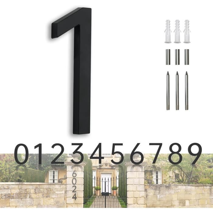Numéros De Maison Flottants Modernes De 20,3 Cm - Grand Panneau D