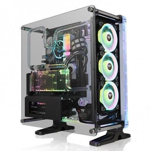 Boîtier PC - Thermaltake - DistroCase 350P - Verre trempé - PCI-E rotatifs - Midi Tower