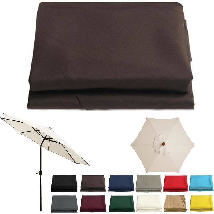 Toile De Remplacement Pour Parasol Double 4,6m – Tissu Polyester Imperméable Beige, Compatible Parasols 12 Baleines - 9