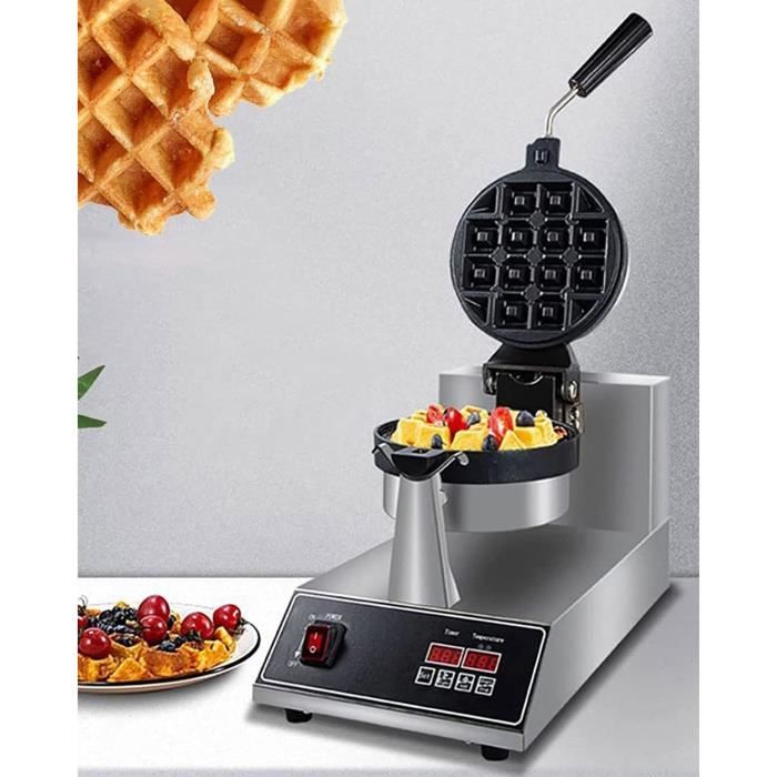 Gaufrier Compact H.Koenig GFX420 - 1200W - 3 Niveaux De Cuisson - Plaques Antiadhésives 8,5x14,5cm