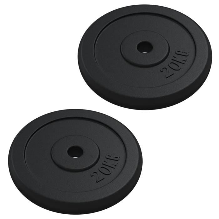Poids Libres/Plaque De Poids - 2 Pcs 40 Kg - Fonte Avec Une Finition De