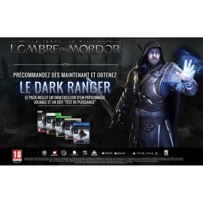 Just For Games La Terre Du Milieu : L'Ombre Du Mordor Jeu PS4