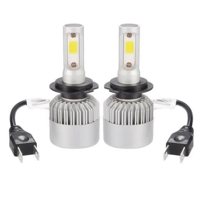 Kit 2 Ampoules Phare H1 Halogène 100W 6500K Effet Xénon Super White - 12V Pour Voiture