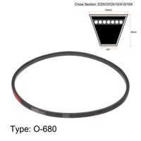 Sourcing Map Courroie Trapézoïdale Classique En Caoutchouc Enveloppée 3L260, Circonférence Extérieure De 660 Mm, Profil 3L, Ceinture En V De 0,95 Cm De Largeur Et 2,2 Cm De Hauteur