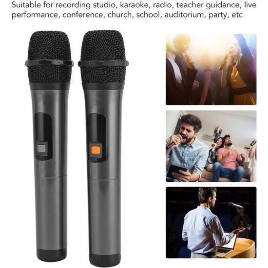 Microphone Sans Fil Bluetooth 70M Systèmes De Micro Uhf Double Portable  Micros Dynamiques Pour Karaoké, Fête, Dj, Église, Mar[H130] - Cdiscount TV  Son Photo