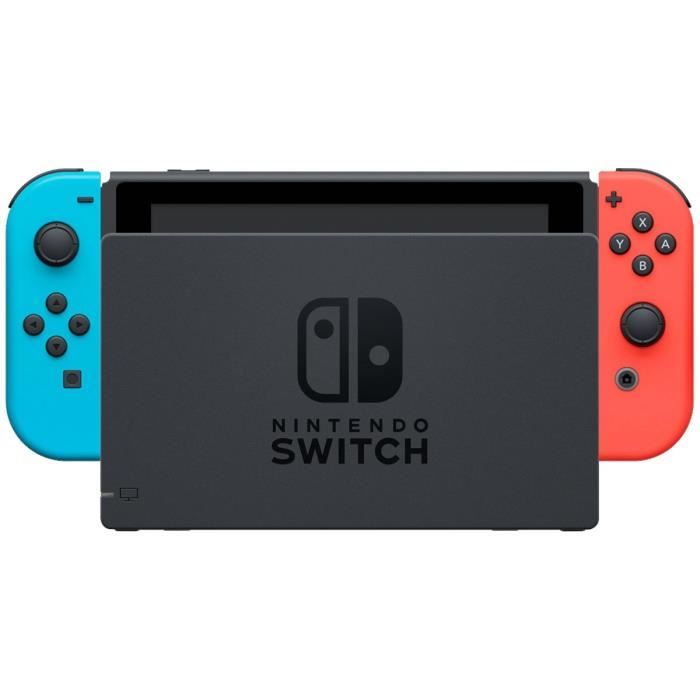Console NINTENDO Switch Neon Bleue / Rouge + Carte Micro SD