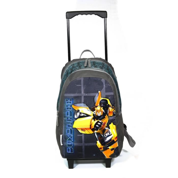 Sac a dos a roulettes Transformers Bumblebee Gris Bagtrotter Cdiscount Bagagerie Maroquinerie