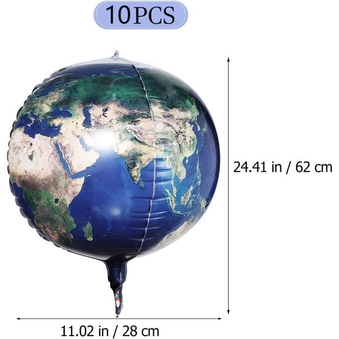 Joyzan Globe Verre Rond Terre, Boule Cristal Monde Terrestre