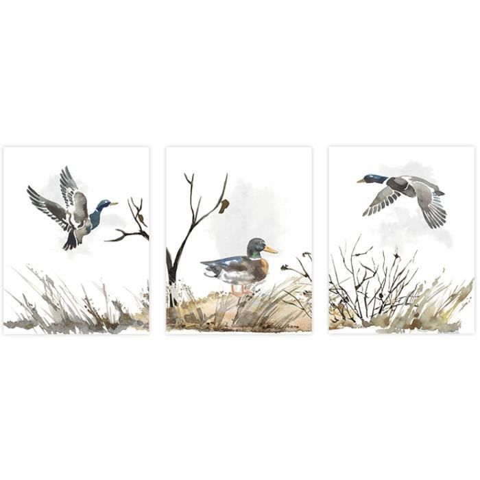Poster Mural Vintage En Métal - Motif Chasse Aux Canards - Décoration Murale Amusante - 30,5 X 30,5 Cm