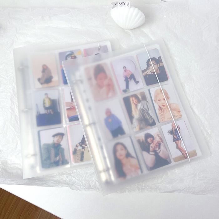 1080 cartes - Grand classeur A4 Kpop Album Photo Polaroid, porte cartes  Photo à feuilles mobiles, livre de co