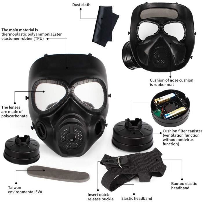 Tactique Militaire M50 Masque GAZ Protection Anti Brouillard Pr Jeux CS  Airsoft Vert - Cdiscount Jeux - Jouets