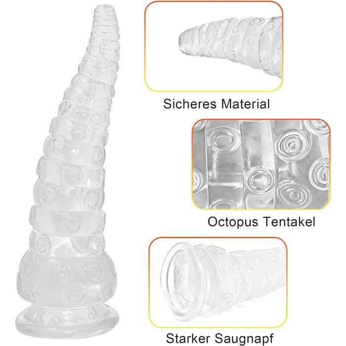 Gode tentacule vibrant silicone réaliste texture liquide qualité supérieure dix modes vibrations ventouse puissante étanche rechargeable câble inclus main image 1