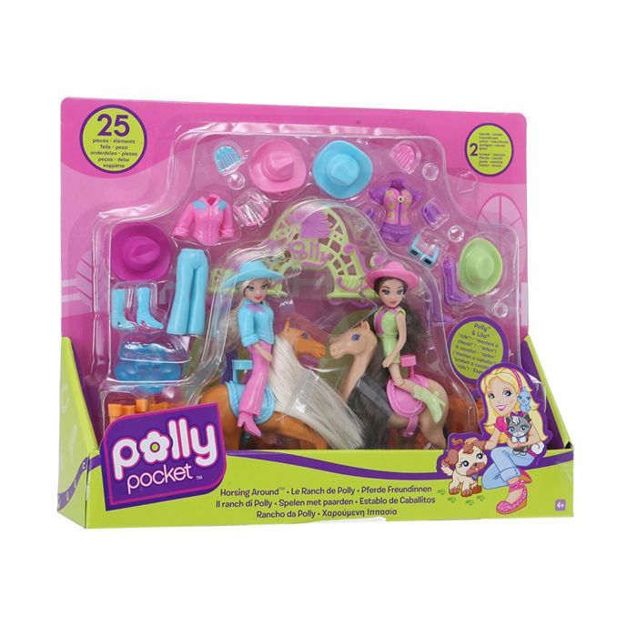 Le ranch de Polly Pocket 2 poupees 2 chevaux Cdiscount Jeux Jouets