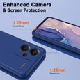 Coque pour Xiaomi Redmi Note 13 Pro Plus 5G (Pro+ 5G) Liquid Silicone Case Épaissi avec Doublure en Microfibre Protection - Bleu-2