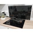 Bc-elec - AKG06-7051 Crédence de cuisine en verre noir brillant 70x50cm, verre securit trempé 6mm, fond de hotte-2