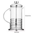 ARAMOX cafetière presse Machine à thé à piston à piston de tasse à café en verre en acier inoxydable portable (600 ml)-2